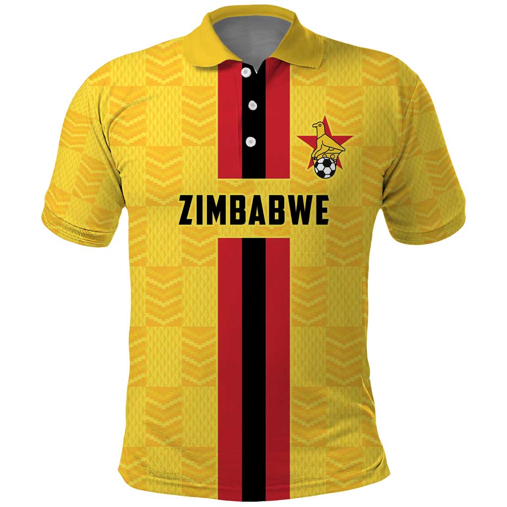 Zimbabwe Football Custom Polo Shirt The Warriors with Zimbabwe Bird LT9