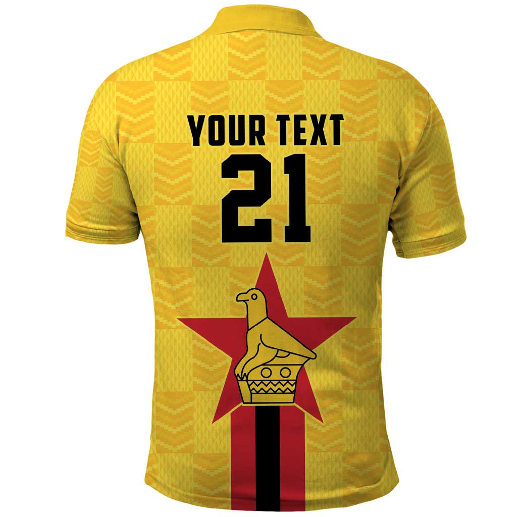 Zimbabwe Football Custom Polo Shirt The Warriors with Zimbabwe Bird LT9