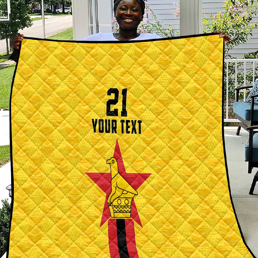 Custom Africa Football Zimbabwe Quilt The Warriors with Zimbabwe Bird LT9