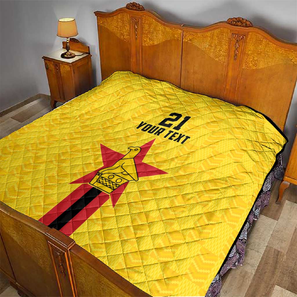 Custom Africa Football Zimbabwe Quilt The Warriors with Zimbabwe Bird LT9