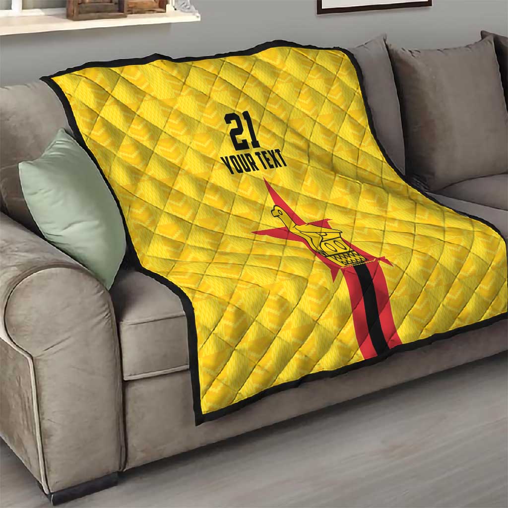 Custom Africa Football Zimbabwe Quilt The Warriors with Zimbabwe Bird LT9