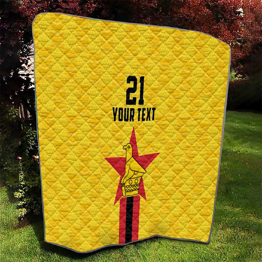 Custom Africa Football Zimbabwe Quilt The Warriors with Zimbabwe Bird LT9