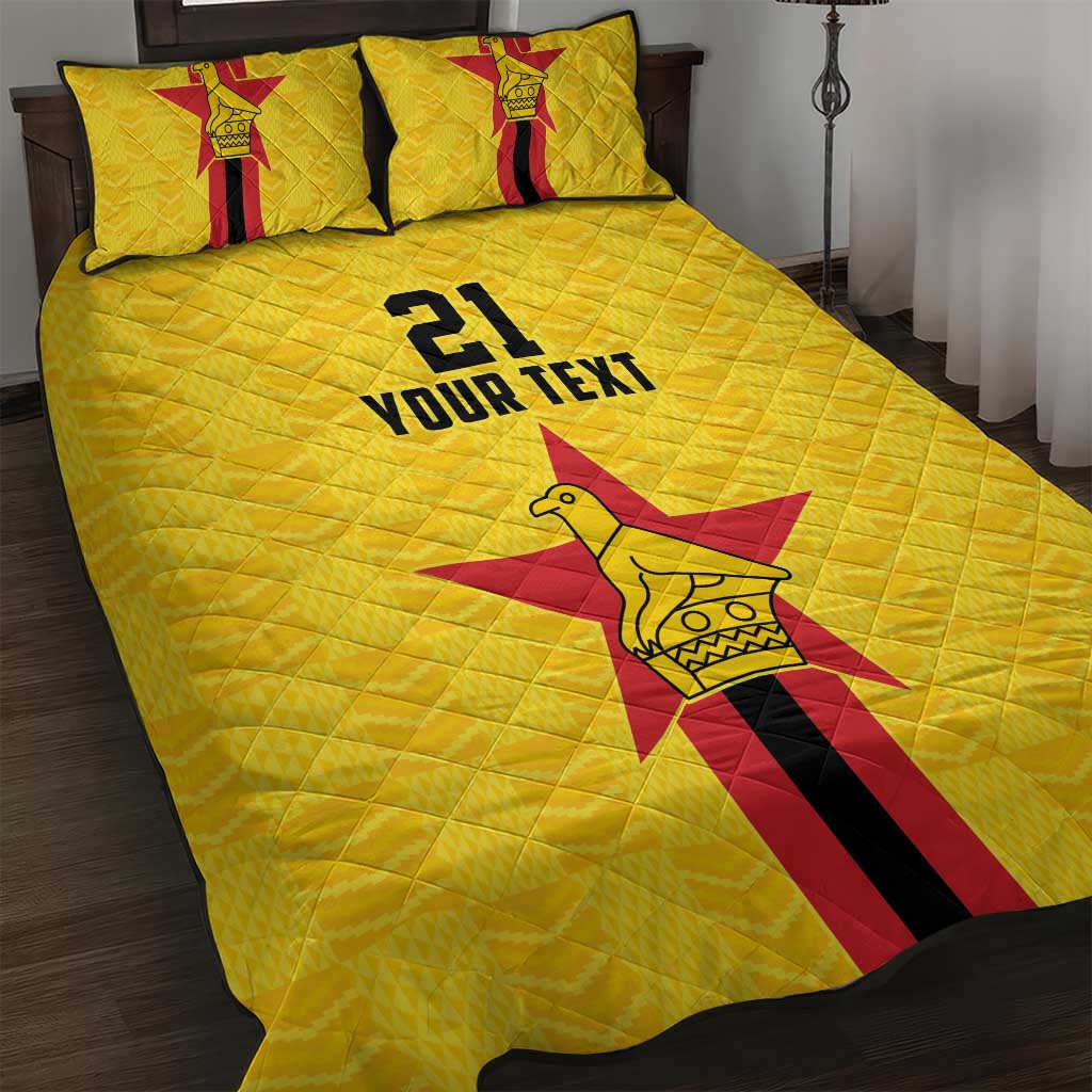 Custom Africa Football Zimbabwe Quilt Bed Set The Warriors with Zimbabwe Bird LT9