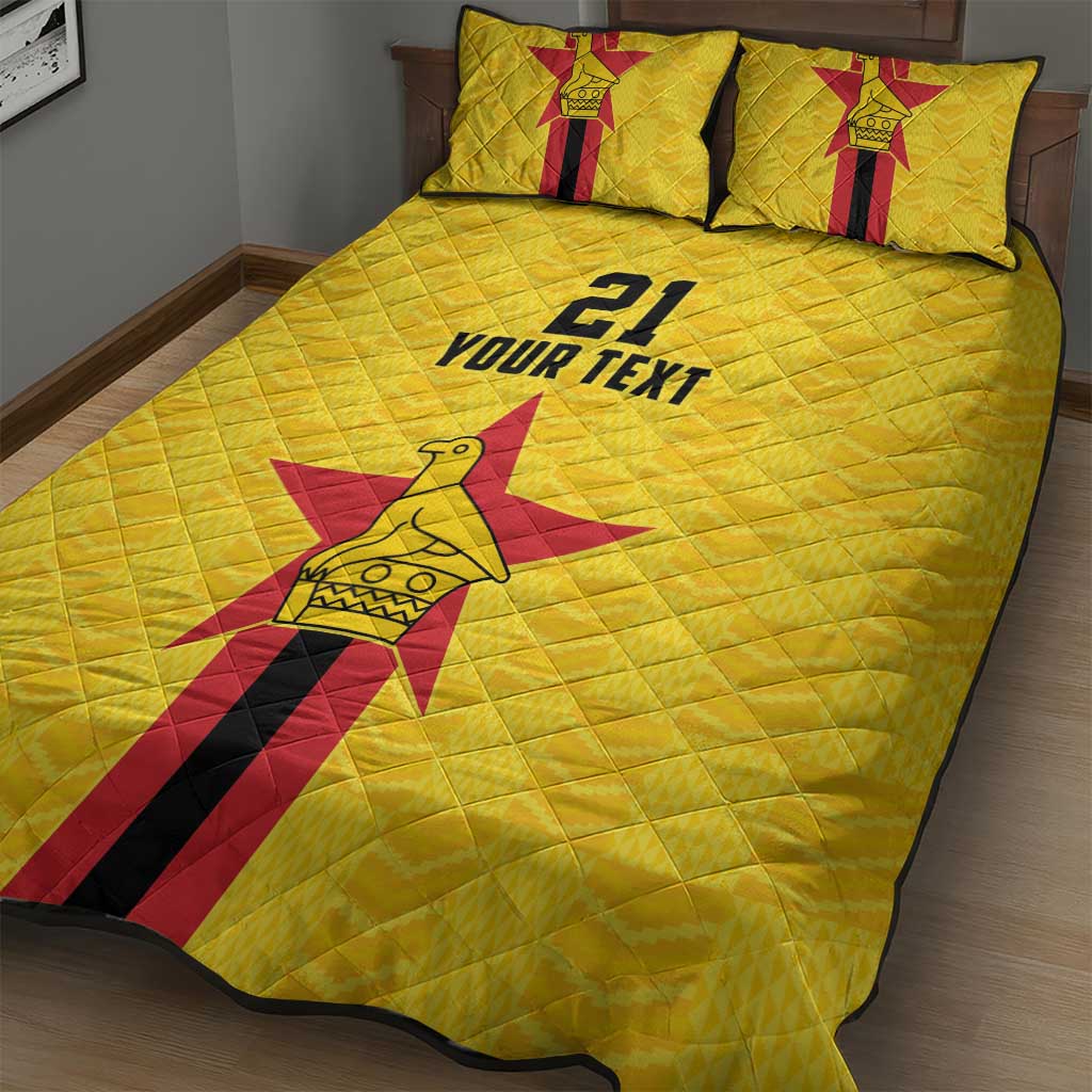 Custom Africa Football Zimbabwe Quilt Bed Set The Warriors with Zimbabwe Bird LT9