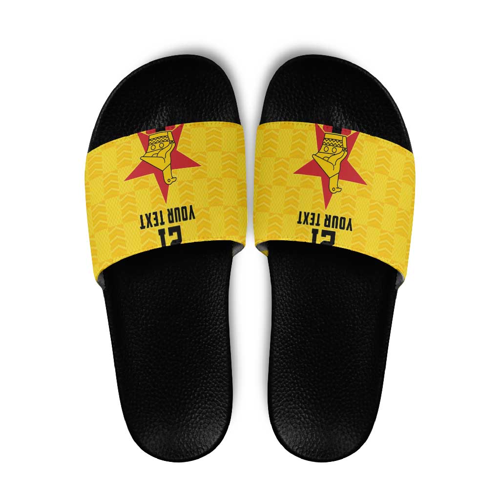 Zimbabwe Football Custom Slide Sandals The Warriors with Zimbabwe Bird LT9