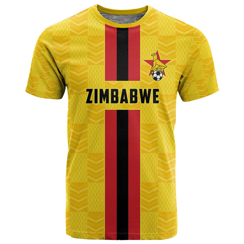 Custom Africa Football Zimbabwe T shirt The Warriors with Zimbabwe Bird LT9