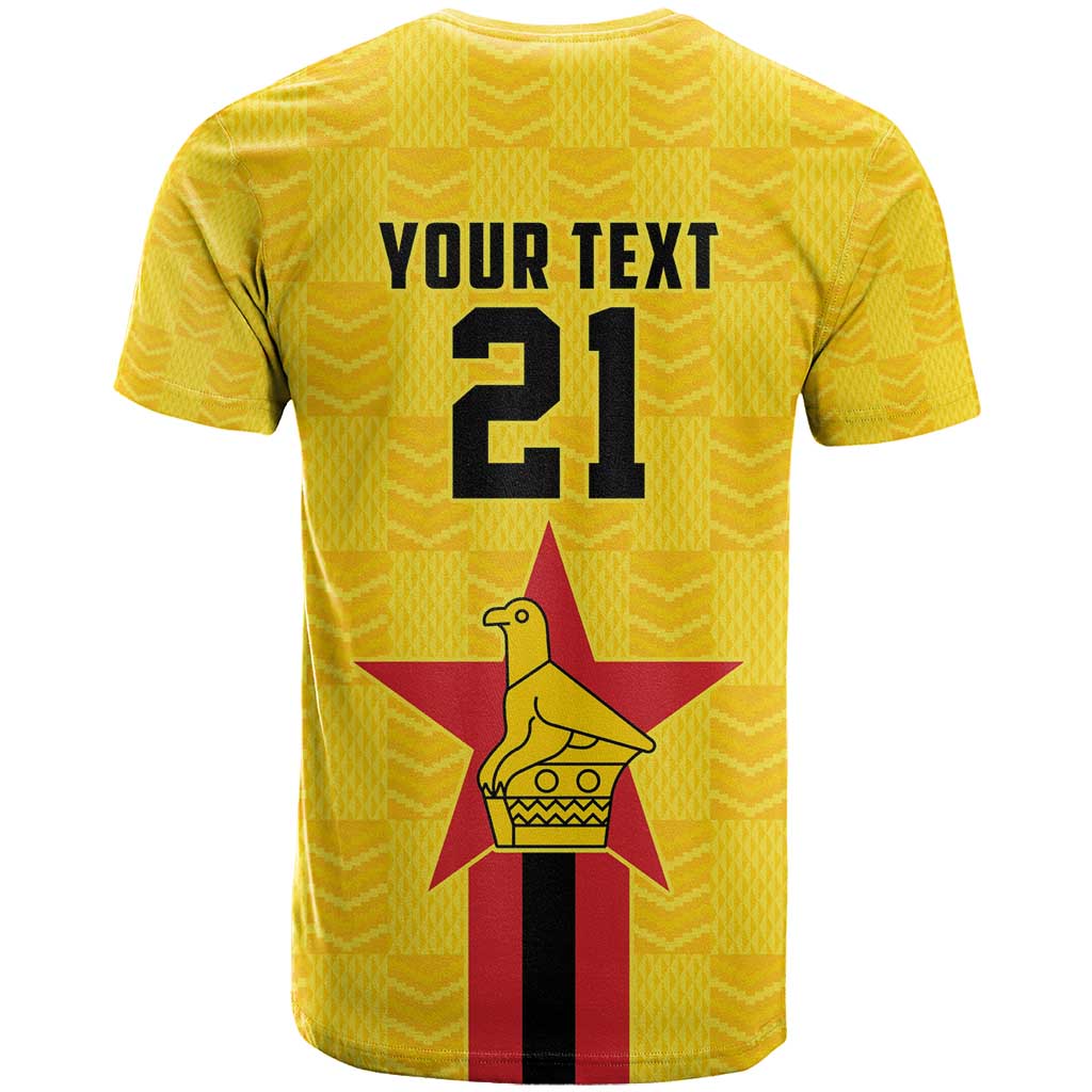 Custom Africa Football Zimbabwe T shirt The Warriors with Zimbabwe Bird LT9