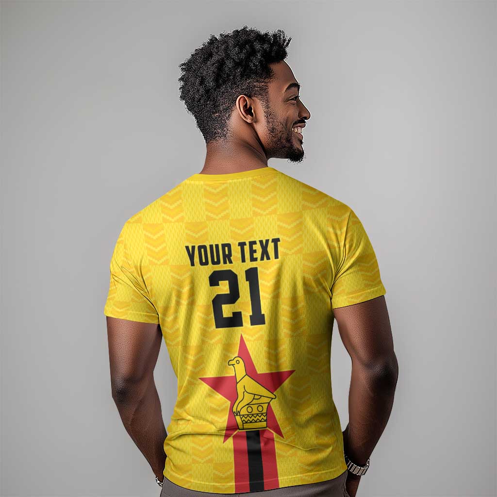 Custom Africa Football Zimbabwe T shirt The Warriors with Zimbabwe Bird LT9