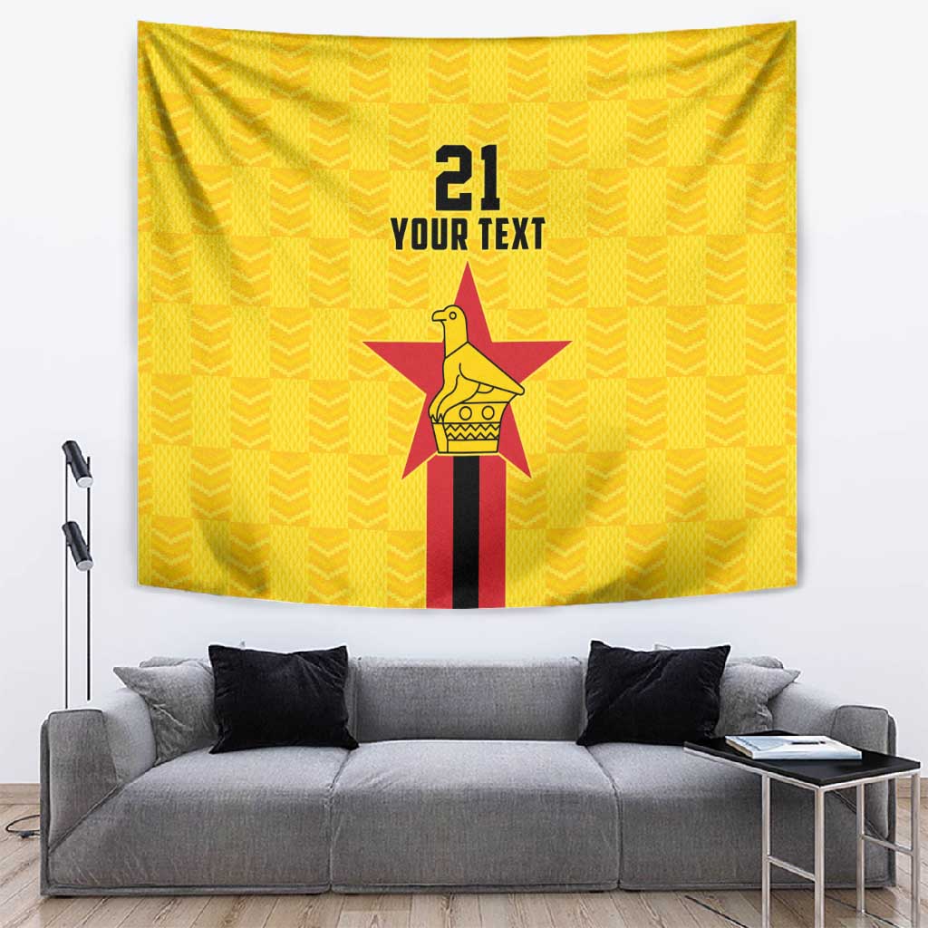 Custom Africa Football Zimbabwe Tapestry The Warriors with Zimbabwe Bird LT9