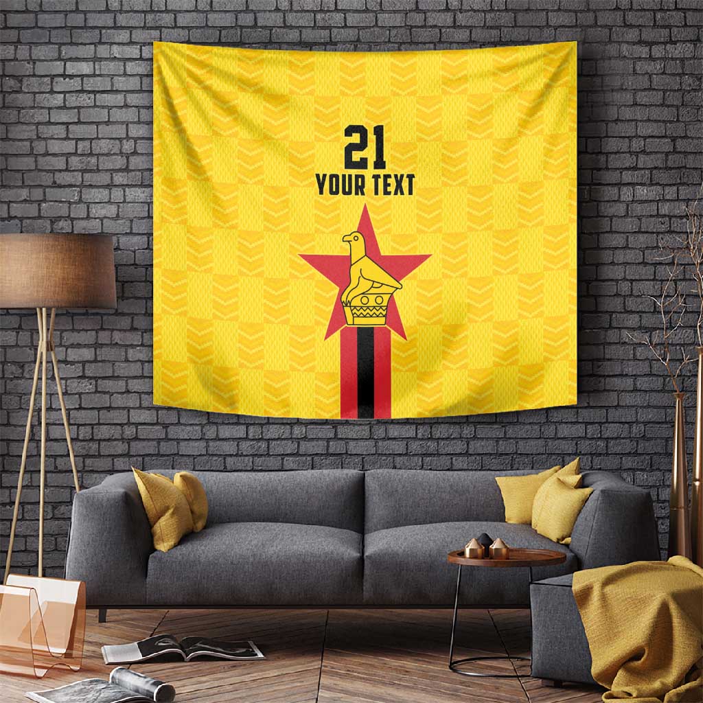 Custom Africa Football Zimbabwe Tapestry The Warriors with Zimbabwe Bird LT9
