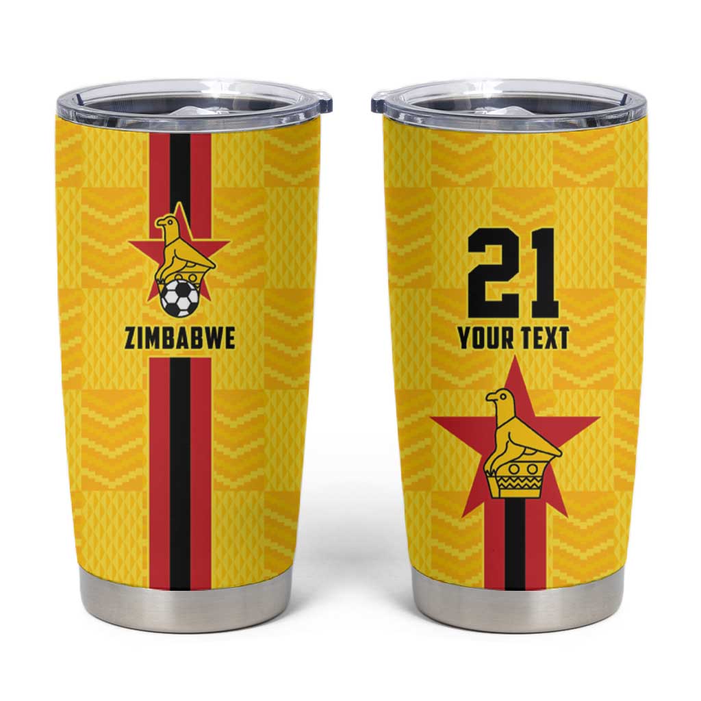 Custom Africa Football Zimbabwe Tumbler Cup The Warriors with Zimbabwe Bird LT9