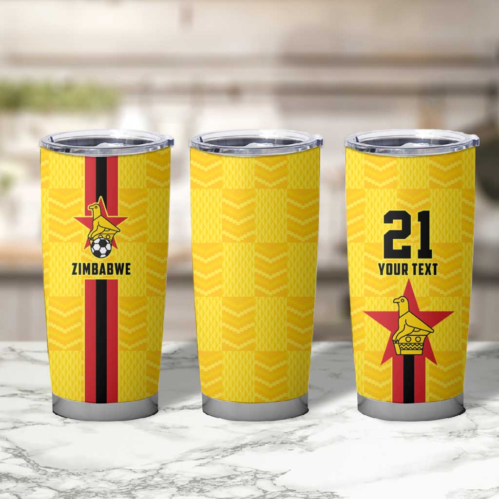 Custom Africa Football Zimbabwe Tumbler Cup The Warriors with Zimbabwe Bird LT9