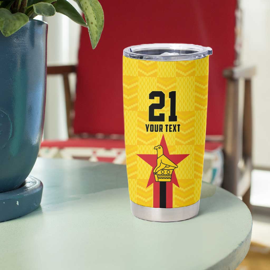 Custom Africa Football Zimbabwe Tumbler Cup The Warriors with Zimbabwe Bird LT9