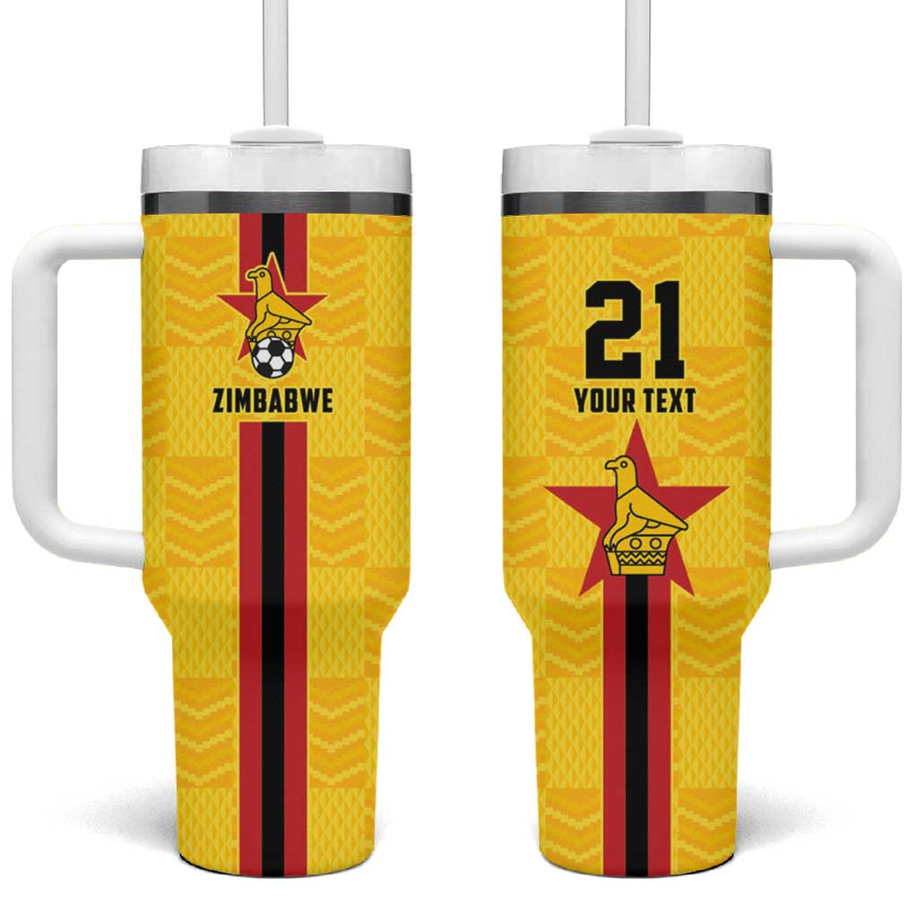 Custom Africa Football Zimbabwe Tumbler With Handle The Warriors with Zimbabwe Bird LT9
