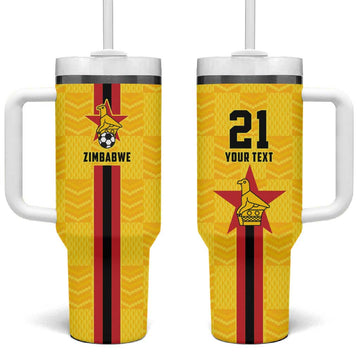 Custom Africa Football Zimbabwe Tumbler With Handle The Warriors with Zimbabwe Bird LT9