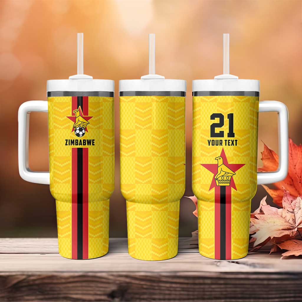 Custom Africa Football Zimbabwe Tumbler With Handle The Warriors with Zimbabwe Bird LT9