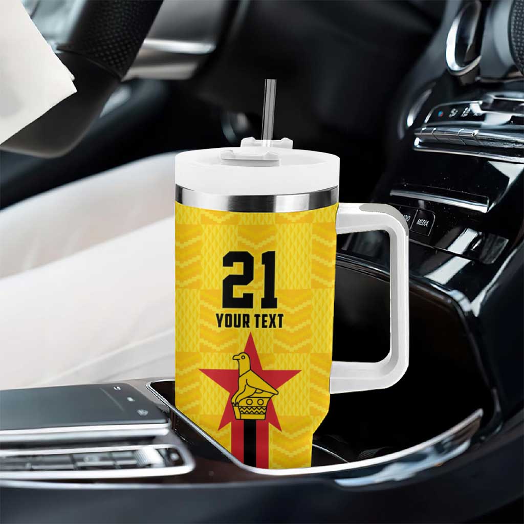Custom Africa Football Zimbabwe Tumbler With Handle The Warriors with Zimbabwe Bird LT9