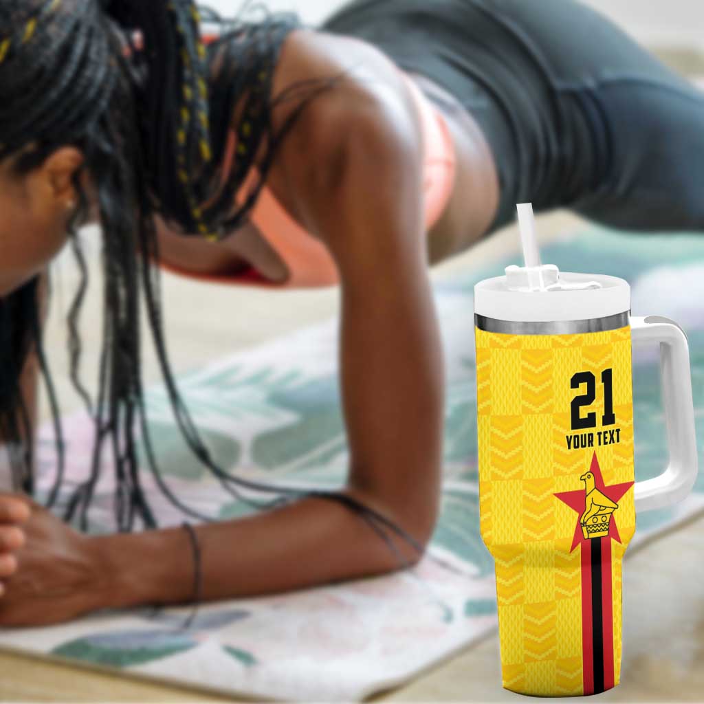 Custom Africa Football Zimbabwe Tumbler With Handle The Warriors with Zimbabwe Bird LT9