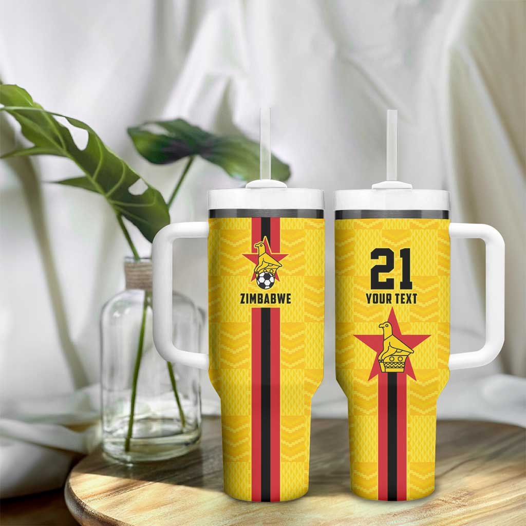 Custom Africa Football Zimbabwe Tumbler With Handle The Warriors with Zimbabwe Bird LT9