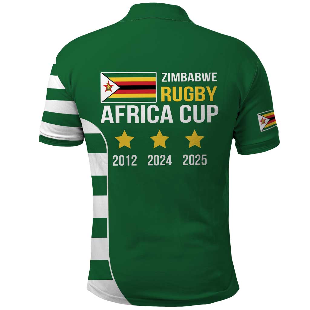 Zimbabwe Rugby Polo Shirt One For The History Sables LT9