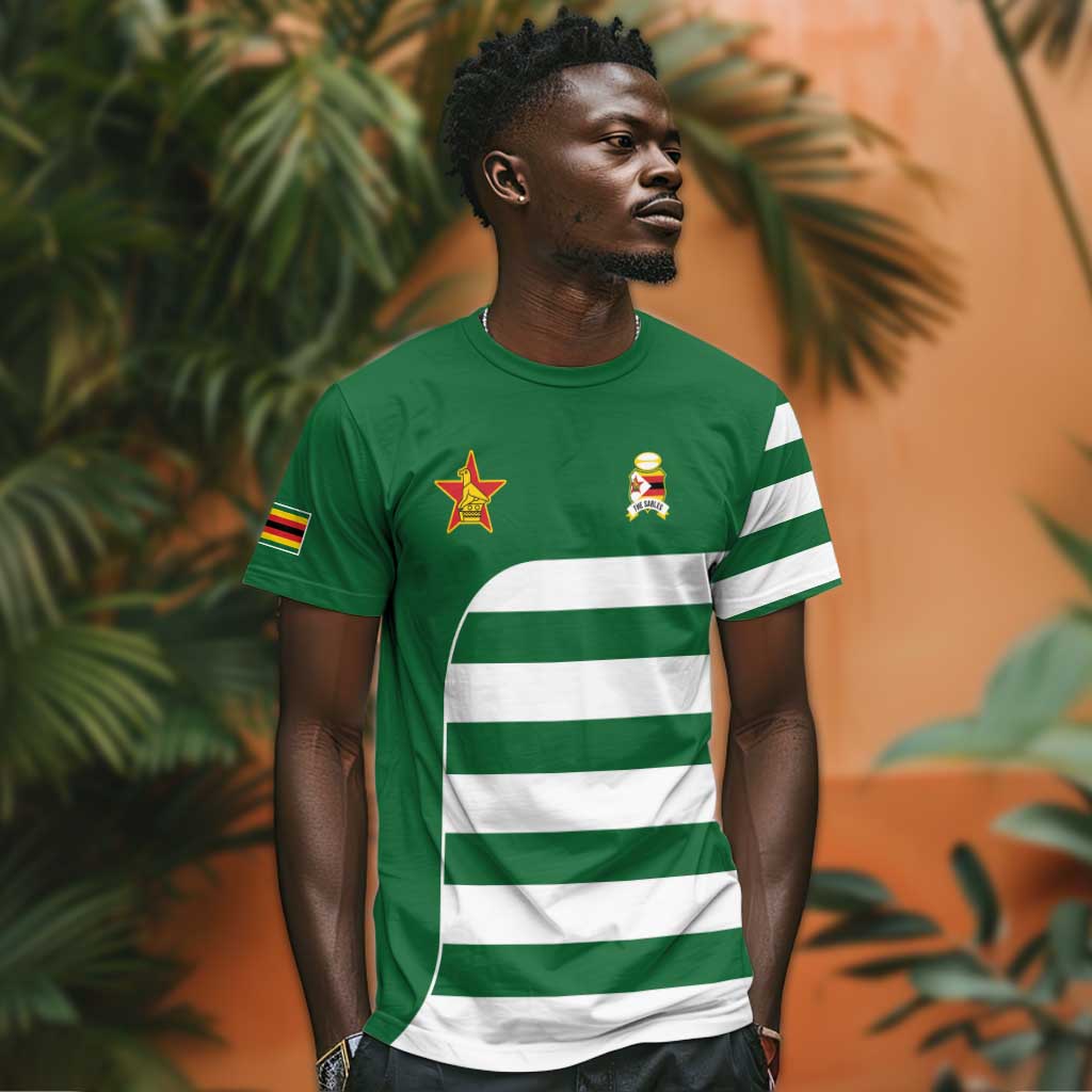 Zimbabwe Rugby History Champion T shirt One For The History Sables LT9
