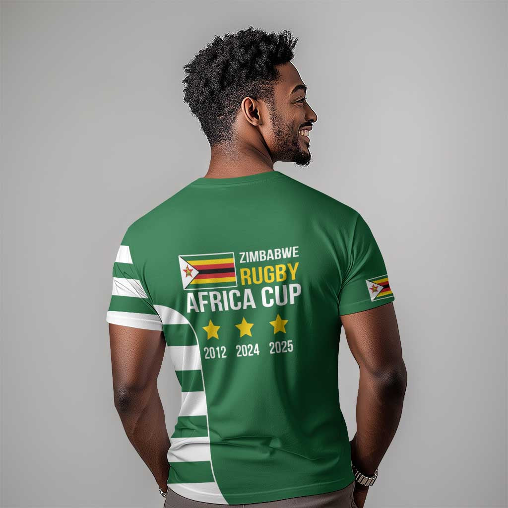 Zimbabwe Rugby History Champion T shirt One For The History Sables LT9