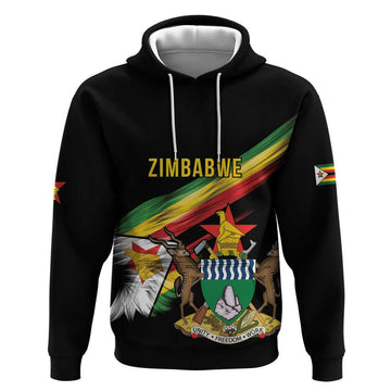 Zimbabwe Wings Flag Hoodie Proudly Zimbabwean LT9