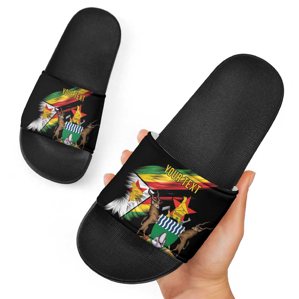 Zimbabwe Wings Flag Slide Sandals Proudly Zimbabwean LT9