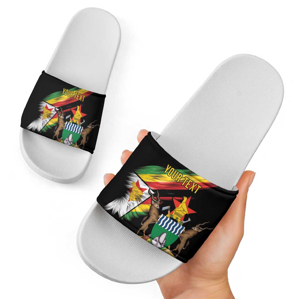 Zimbabwe Wings Flag Slide Sandals Proudly Zimbabwean LT9