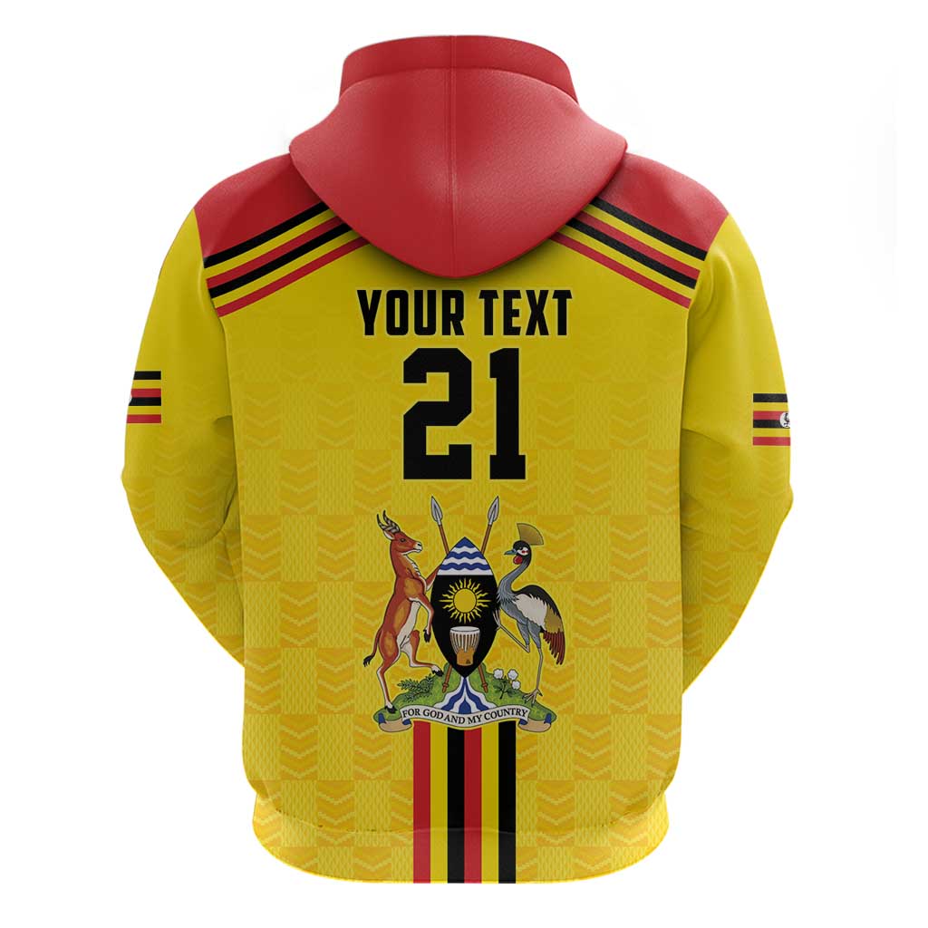 Uganda Cricket Custom Hoodie Cranes Cricket Ball Fire LT9