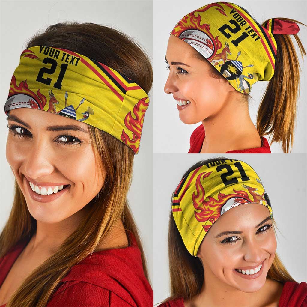 Uganda Cricket Custom Neck Gaiter Cranes Cricket Ball Fire LT9