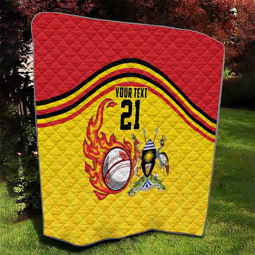 Custom Africa Cricket Uganda Quilt Cranes Cricket Ball Fire LT9