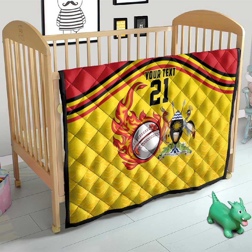 Custom Africa Cricket Uganda Quilt Cranes Cricket Ball Fire LT9