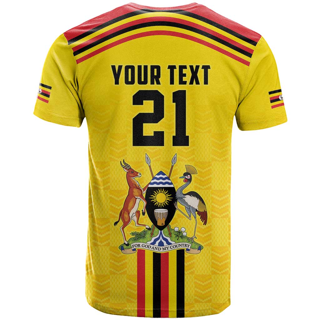 Custom Africa Cricket Uganda T shirt Cranes Cricket Ball Fire LT9