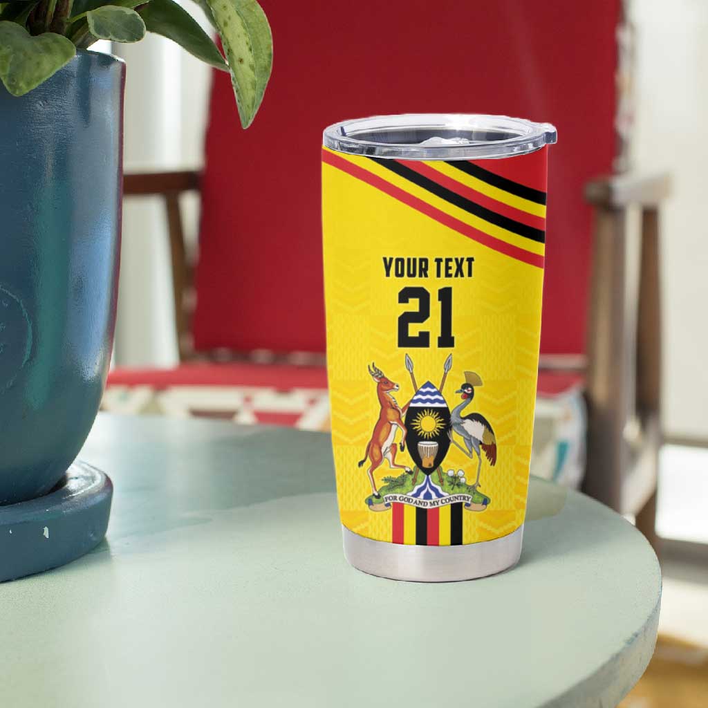 Custom Africa Cricket Uganda Tumbler Cup Cranes Cricket Ball Fire LT9