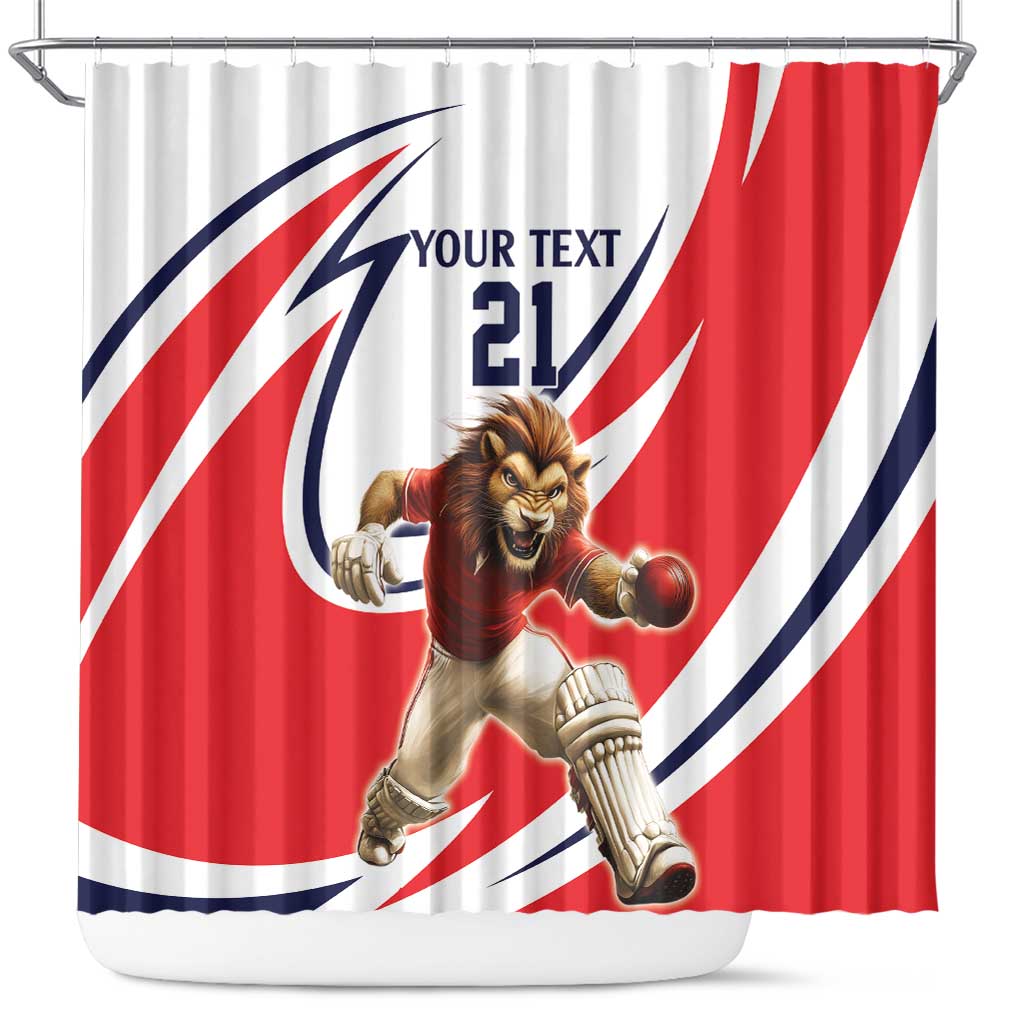 England Lion Mascot Cricket Custom Shower Curtain Unique Pattern LT9