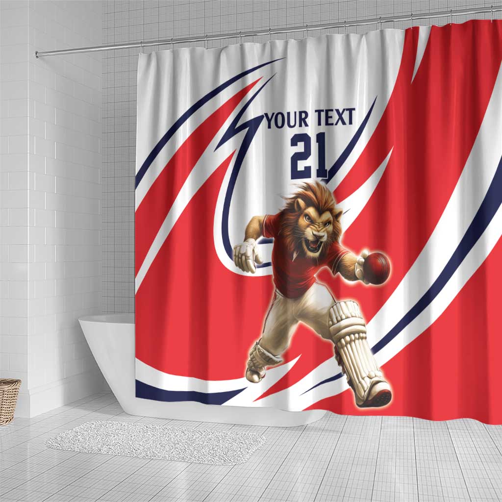 England Lion Mascot Cricket Custom Shower Curtain Unique Pattern LT9