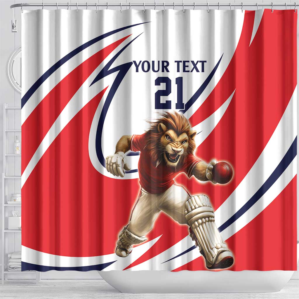England Lion Mascot Cricket Custom Shower Curtain Unique Pattern LT9