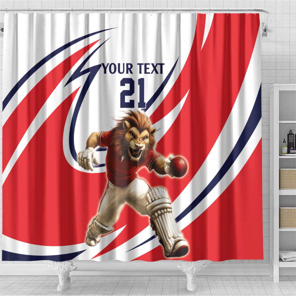 England Lion Mascot Cricket Custom Shower Curtain Unique Pattern LT9
