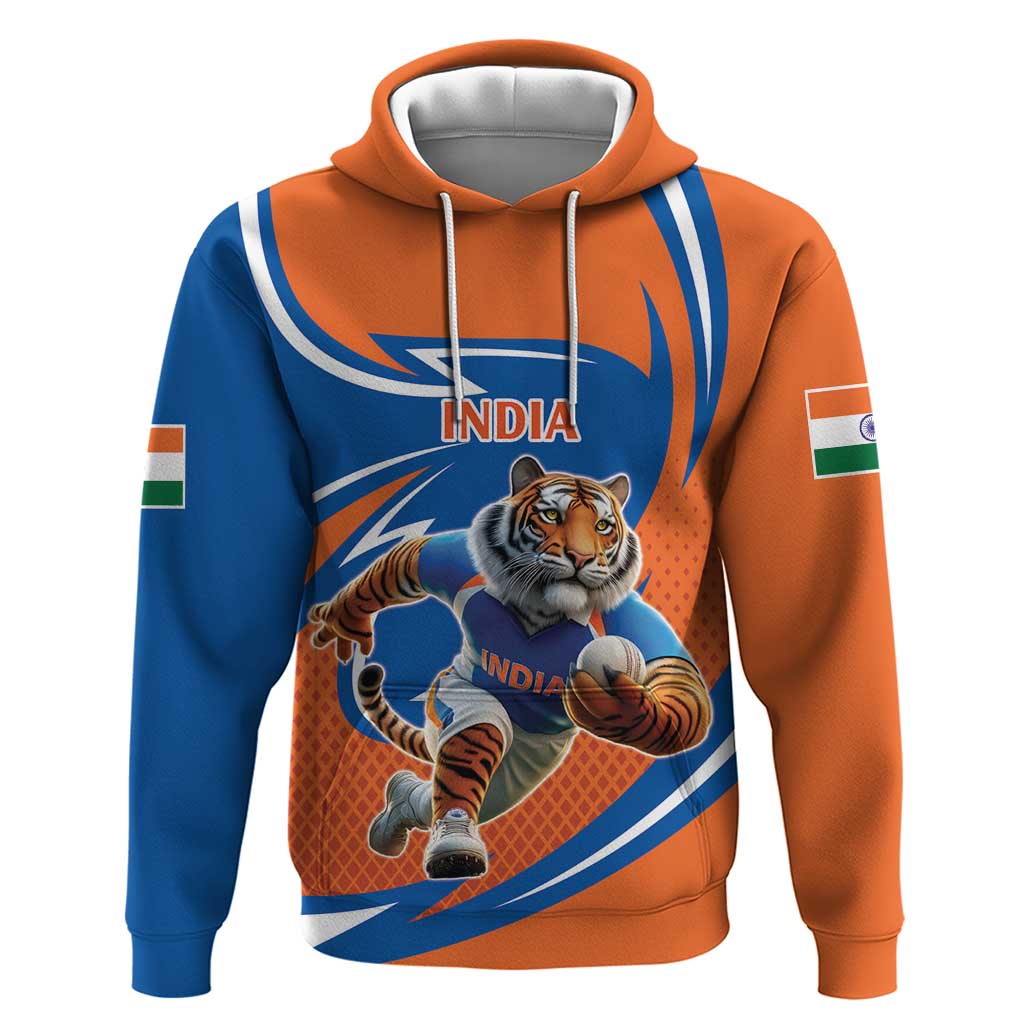 Indian Bengal Tiger Cricket Custom Hoodie Unique Pattern LT9