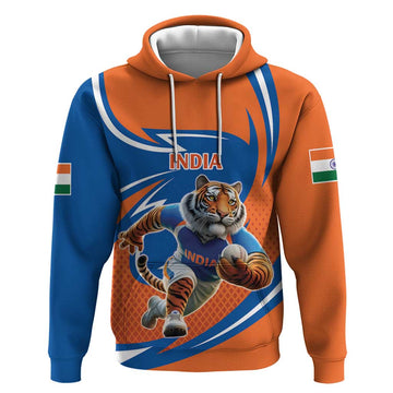 Indian Bengal Tiger Cricket Custom Hoodie Unique Pattern LT9