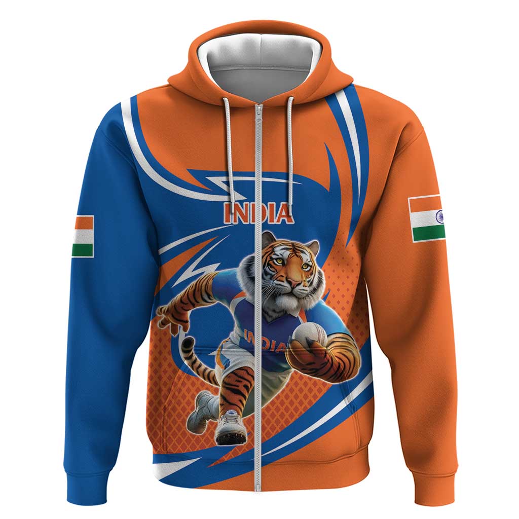 Indian Bengal Tiger Cricket Custom Hoodie Unique Pattern LT9