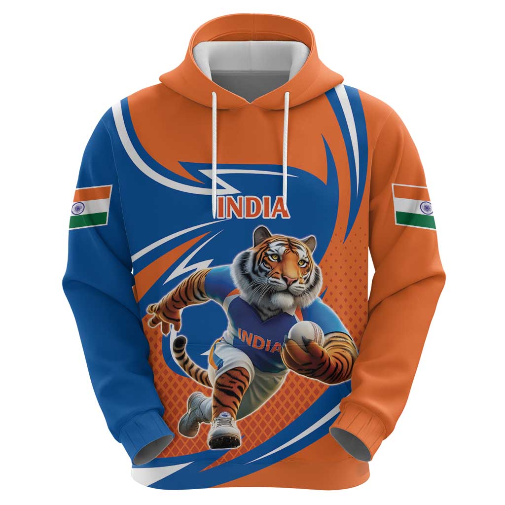 Indian Bengal Tiger Cricket Custom Hoodie Unique Pattern LT9