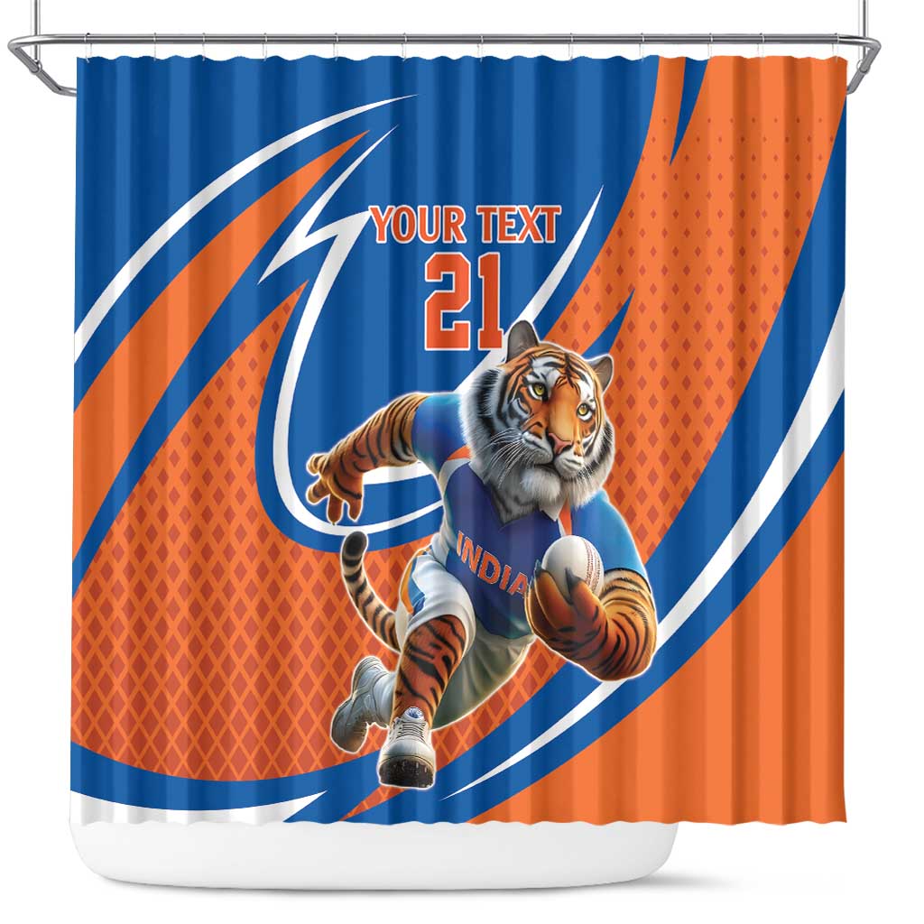 Indian Bengal Tiger Cricket Custom Shower Curtain Unique Pattern LT9
