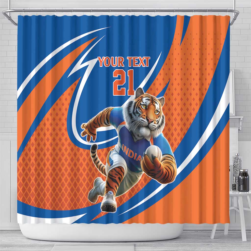 Indian Bengal Tiger Cricket Custom Shower Curtain Unique Pattern LT9