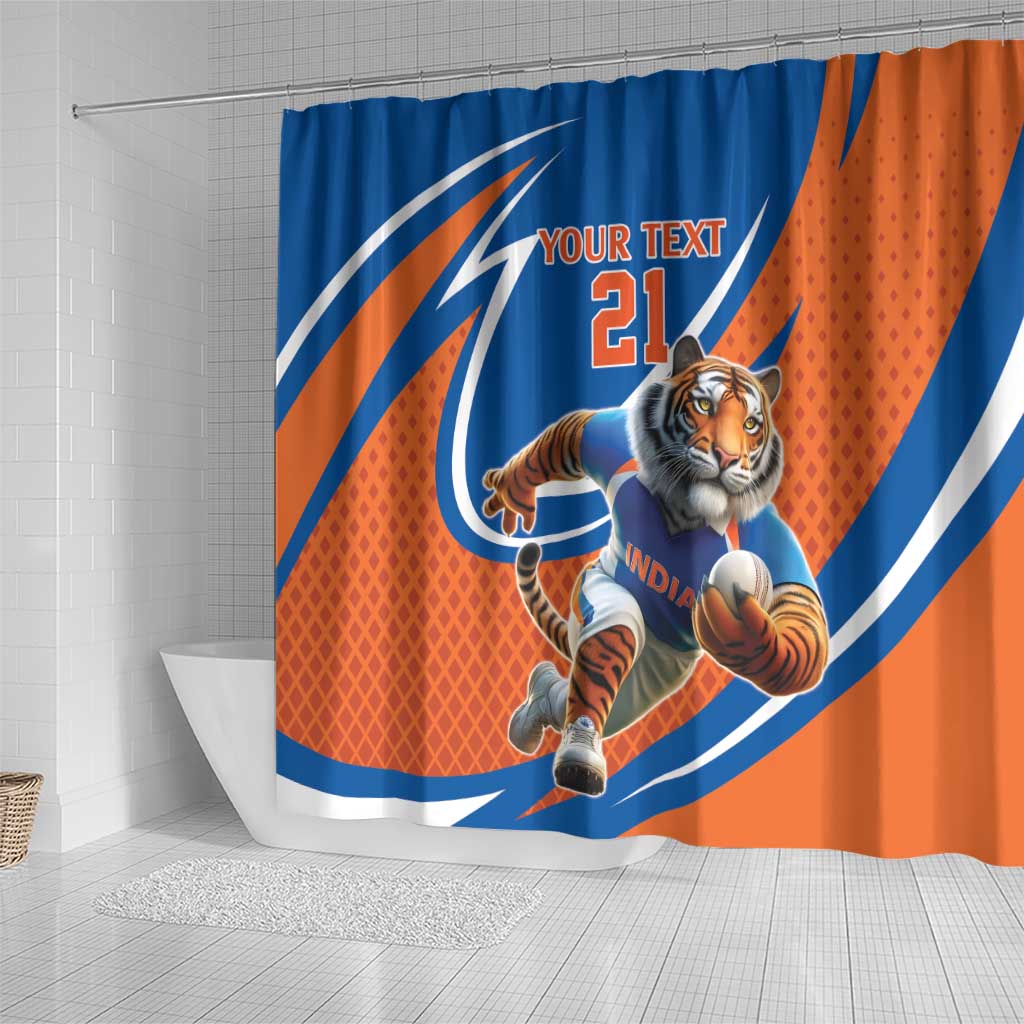Indian Bengal Tiger Cricket Custom Shower Curtain Unique Pattern LT9