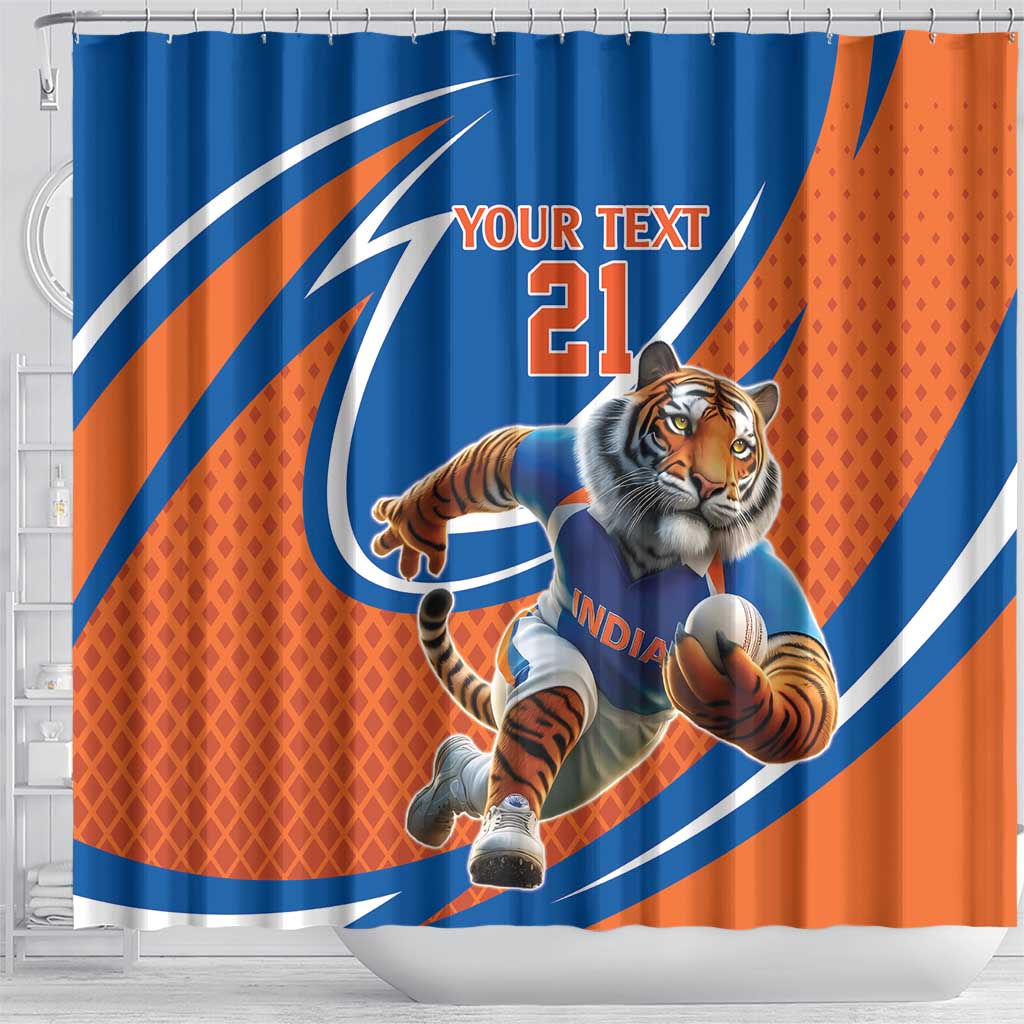Indian Bengal Tiger Cricket Custom Shower Curtain Unique Pattern LT9