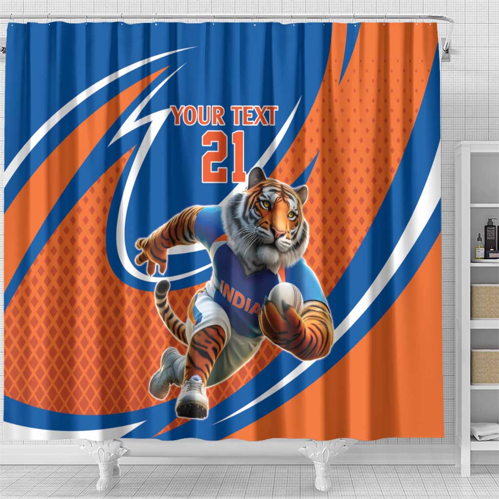 Indian Bengal Tiger Cricket Custom Shower Curtain Unique Pattern LT9
