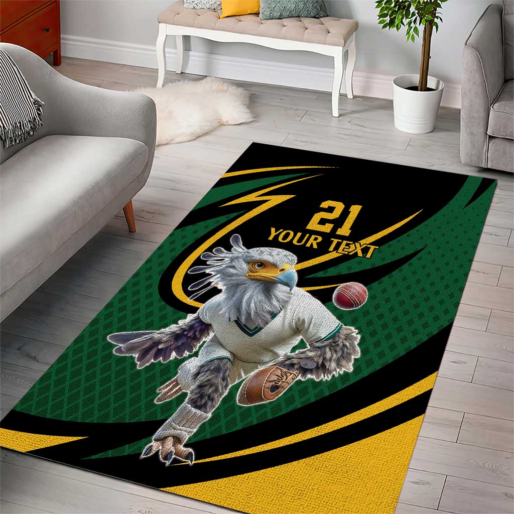 Secretary Bird South Africa Cricket Custom Area Rug Unique Pattern LT9