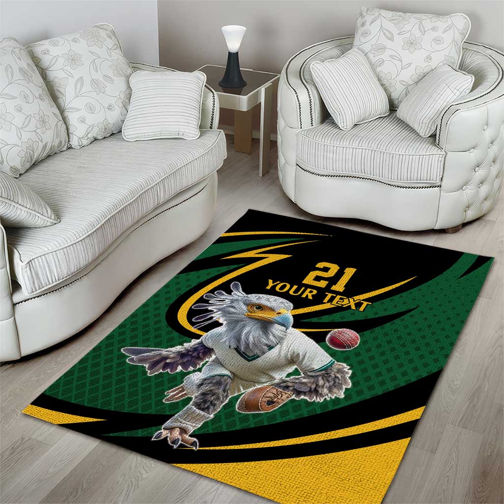 Secretary Bird South Africa Cricket Custom Area Rug Unique Pattern LT9